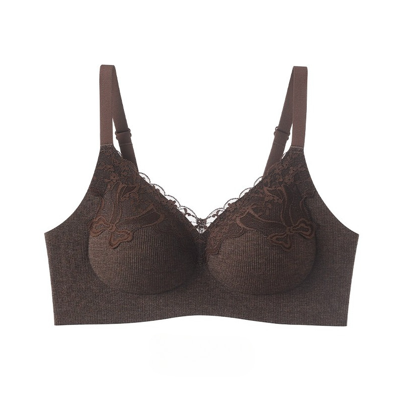 Lace Bralette Set - Damska bielizna: koronkowy biustonosz bez fiszbin,